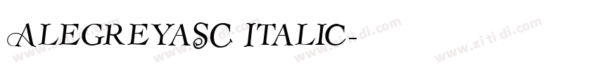 AlegreyaSC Italic字体转换